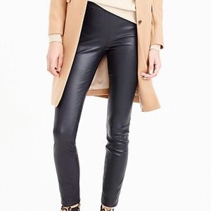 J Crew Collection Leather Leggings Black